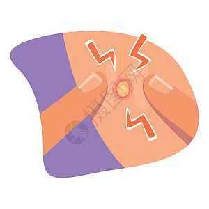 疙瘩用手指用 2D 矢量隔离插图挤压疼痛的皮条设计图片