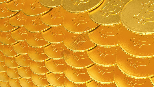 比特币金色壁纸背景纹理 3d 插图危险经纪人硬币财政客户销售区块链矩阵汇率外币背景图片