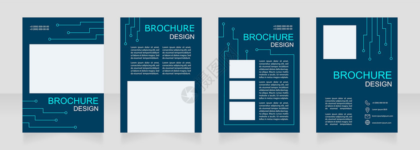 生态友好型数字网络建设空白小册子设计版设计背景图片