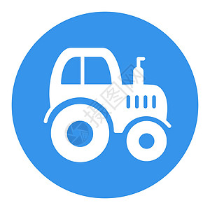 Tractor 矢量晶体图标收获农场机械农民收成农业场地乡村车辆机器背景图片