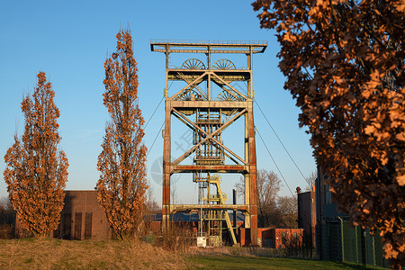 德国多特蒙德的煤矿地标重工业纪念碑矿业景点文化经济结构树木目的地背景