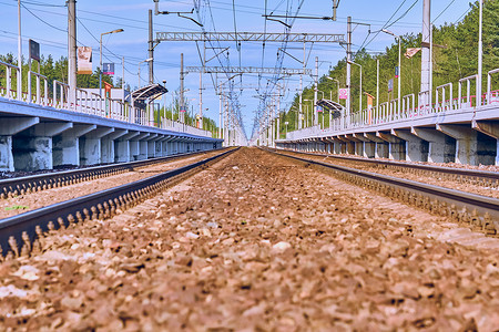 电气化铁路欧洲货运列车高清图片