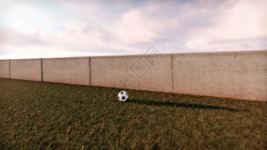 足球墙素材足球球皮革插图草地圆形边界活动阴影运动闲暇游戏背景