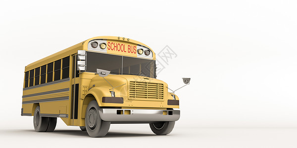校车白色卡车民众黄色教育旅行汽车车辆孩子们童年背景图片
