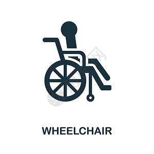 用于网络设计 模板 信息图表等的创新性轮椅图标 来自医疗保健收藏的简单元素插画