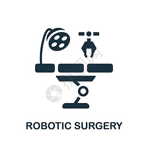 芬奇机器人手术图标 医疗保健创新系列中的简单元素 用于网页设计 模板 信息图表等的创意机器人手术图标设计图片