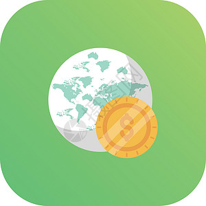 全球环球金融现金插图网络库存货币商业硬币市场白色背景图片
