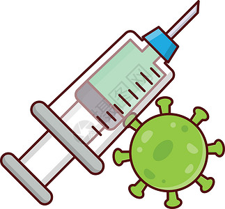 注射疾病剂量注射器预防流感病毒性细菌医疗免疫治疗插画
