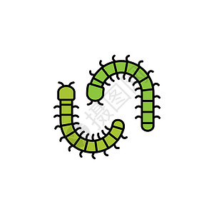 多足动物单线图标 用于移动概念和网络应用程序插图的丛林元素 细线Name插画