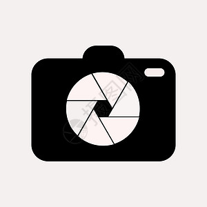黑色相机白色背景上的相机大纲图标 可编辑中风 矢量插图插画
