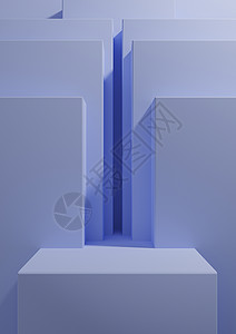 浅色 柔和的蓝色 3D 渲染简单 最小 几何背景 用于产品讲台 展示背景或墙纸的展台展示模板背景图片