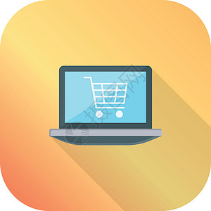 在线零售店铺插图销售互联网网络购物按钮商业电子商务背景图片