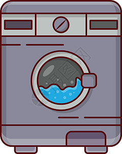 机加工洗涤器具服务洗衣房肥皂房间洗涤剂插图家庭洗衣店家务插画