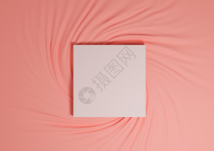 鲑鱼粉红色3D 提供最低产品发牌台顶视角最上方的最小产品背景图片