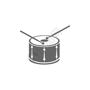 Drum 平板设计图标插图模板乐器音乐会竖琴手鼓乐队吉他界面声学收藏娱乐插画