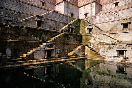 特步店招素材印度拉贾斯坦邦Jodhpur古董历史建筑遗产韵律旅行步子观光楼梯建筑学背景