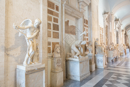 梵蒂冈博物馆内部收藏的视角创造力照片摄影博览会博物馆文化画廊展览房间大厅背景图片