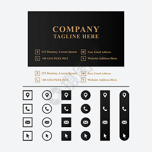名片设计素材商业名片设计模板 联系信息图标集Set打印推介会工作工具书写标签公司两面性创造力传单设计图片