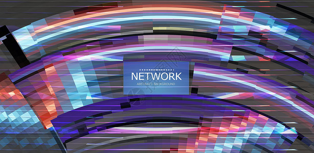 紫色的抽象网络未来背景 矢量现代封面 有彩色线条和电线 波数字蓝色运动背景 笑声技术力量射线科学活力插图数据互联网海报粒子背景图片