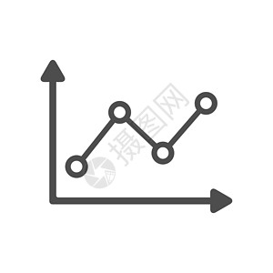 图矢量图标 用于 web 移动应用程序和 ui 设计的散点图图标在白色背景下隔离 图表股票矢量图插画