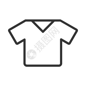 QQ矢量图标恤轮廓 ui web 图标 用于在白色背景上隔离的 web 移动和用户界面设计的 T 恤矢量图标设计图片