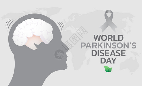 帕金森疾病世界帕金森病日海报帮助预防机构医院焦虑地球药品病人标签插画