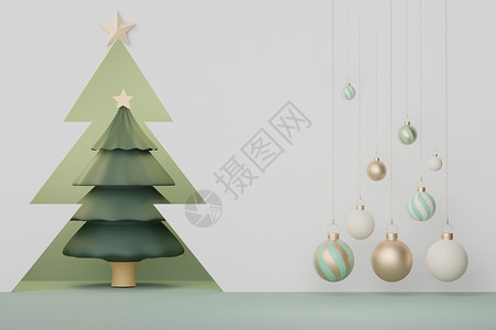 目录装饰素材3d 展示平台 用于展示圣诞快乐和新年快乐的产品和化妆品展示 现代几何 模拟和展示品牌的平台 最小的清洁设计风格陈列柜装饰品包装背景
