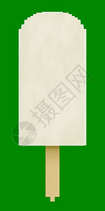 白色背景上孤立的冰柱棒冰食物味道甜点绿色水果产品小吃果味奶油背景图片