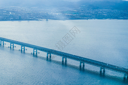 大阪市从飞机上看到的大阪城景旅游摩天大楼海洋航空建筑照片蓝天天空直升机景点背景