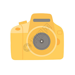 夏季多彩相机和平板设计矢量插图镜片旅游摄影师摄影技术照片背景图片