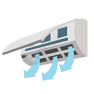 冷氣冷气阵箭头空调机空气房子冷却器控制房间寒意微风扇子技术护发素设计图片