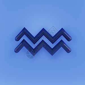 标志的 3D 示例设计八字运势艺术日历星座蓝色标识符号插图背景图片
