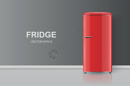 冰箱磁铁3隔离式垂直简单冷冻器 特写 Fridge 设计模板 Fridge的模拟 前视图插画