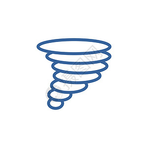 龙卷风矢量平面图标 旋风风暴信号危险插图飓风力量预报天气漏斗气象漩涡气旋背景图片