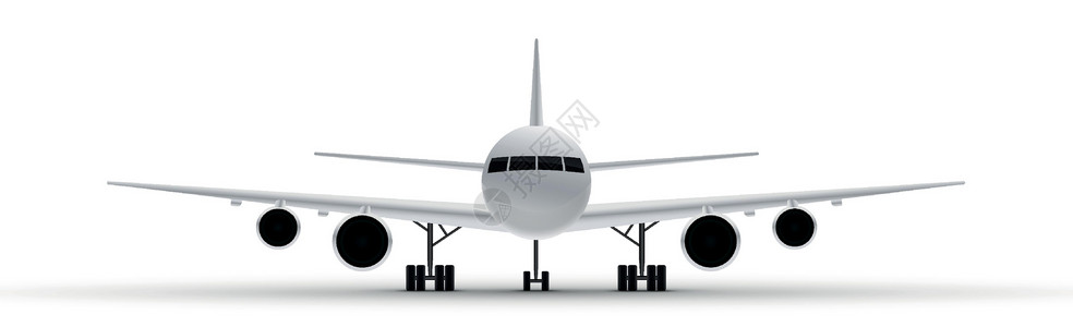 白色背景民用飞机的现实型号-矢量(向量)设计图片