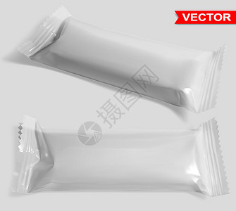 黑塑料包用于零食产品的白空聚乙烯套件插画