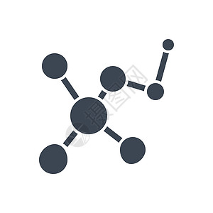 与分子相关的矢量 glyph 图标教育作品实验室网络物理制药纽带字形化学品化学背景图片
