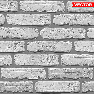 灰砖墙现实的灰砖壁纹理背景长方形房子白色灰色材料石头石墙建筑学岩石装饰插画