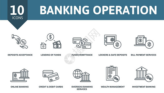 银行业务图标自动取款机市场高清图片
