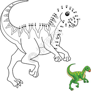 本迪尔摩洛哥点对点恐龙色恐龙动物彩页图画书荒野白色染色孩子绘画插图插画