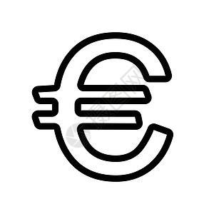 网赌网贷欧元符号图标 货币和货币 矢量设计图片