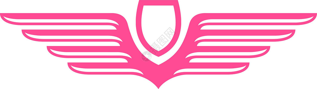 配有护盾的徽章 重制徽章 优雅粉色徽章背景图片