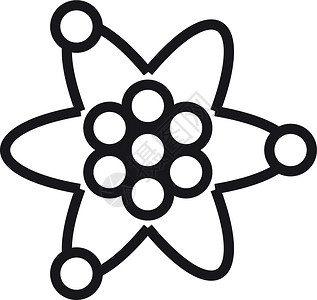 原子图标 化学元素 核符号 科学标志背景图片