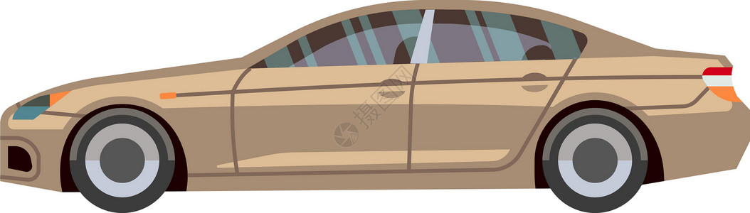 Sedan 图标 经典汽车设计平板风格背景图片