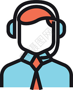 耳机头像素材头盔图标中的人 客户帮助图标 销售经理设计图片