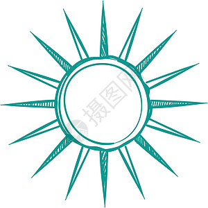 Retro太阳徽章 旧的带光线的空白圆环标签背景图片