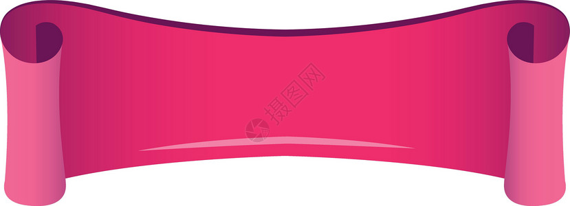 粉色丝带横幅 空白滚动文本模板背景图片