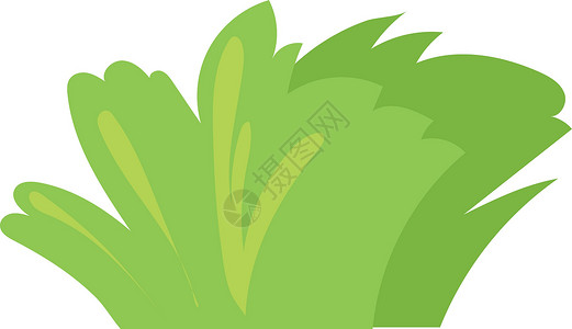 卡通草 植树绿厚木灌木 矢量设计背景图片