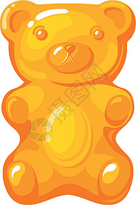 黄石玛梅拉德熊 橘子糖浆甜点 卡通矢量插图插画