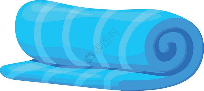 卷毛巾 蓝色条纹软卡通画织物背景图片